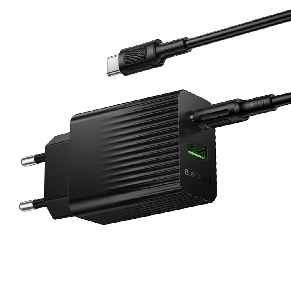 Мережевий зарядний пристрій Borofone BAS76A Source PD30W+QC3.0 Type-C to Type-C
