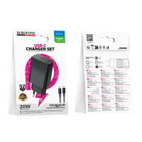 Мережевий зарядний пристрій Borofone BAS73A Source PD20W Type-C to Type-C