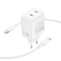 Мережевий зарядний пристрій Borofone BN31 Cargador GaN PD45W+QC3.0 Type-C to Type-C