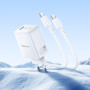 Мережевий зарядний пристрій Borofone BN32 Cargador GaN PD65W+CQ3.0 Type-C to Type-C