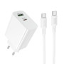 Мережевий зарядний пристрій Borofone BA108A Stellar PD30W+QC3.0 Type-C to Type-C