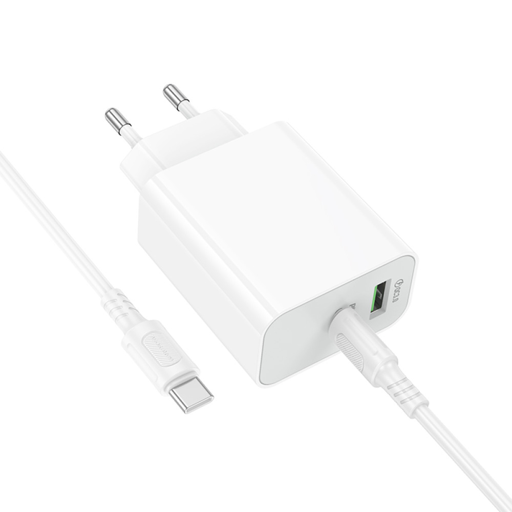 Мережевий зарядний пристрій Borofone BA106A Stellar PD20W+QC3.0 Type-C to Type-C