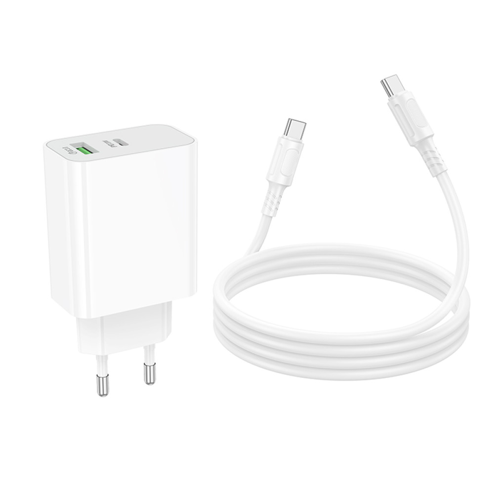 Мережевий зарядний пристрій Borofone BA106A Stellar PD20W+QC3.0 Type-C to Type-C