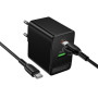 Мережевий зарядний пристрій Borofone BAS16A Erudite GaN PD45W+QC3.0 Type-C to Type-C