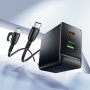 Мережевий зарядний пристрій Borofone BAS17A Erudite GaN PD65W+QC3.0 Type-C to Type-C