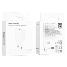 Мережевий зарядний пристрій Borofone BA112A Star PD20W Type-C to Type-C
