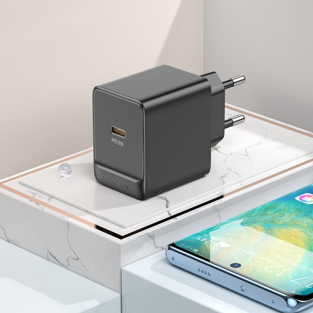 Мережевий зарядний пристрій Borofone BAS15A Erudite PD30W Type-C to Type-C 
