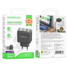 Мережевий зарядний пристрій Borofone BAS32A Treasure PD30W+QC3.0 Type-C to Lightning