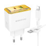 Мережевий зарядний пристрій Borofone BAS32A Treasure PD30W+QC3.0 Type-C to Lightning
