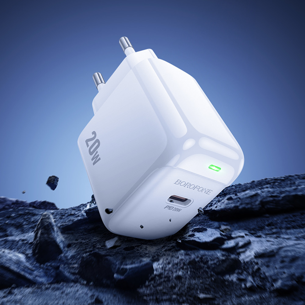 Мережевий зарядний пристрій Borofone BAS43A Potential PD20W Type-C to Lightning