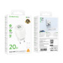 Мережевий зарядний пристрій Borofone BA93A Lustrous PD20W+QC3.0 Type-C to Lightning