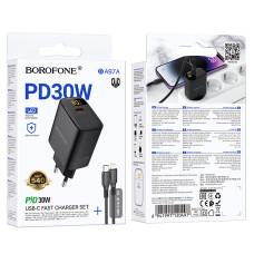 Мережевий зарядний пристрій Borofone BA97A Ilustre PD30W Type-C to Lightning 