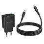 Мережевий зарядний пристрій Borofone BA98A Ilustre PD30W+QC3.0 Type-C to Lightning Led display