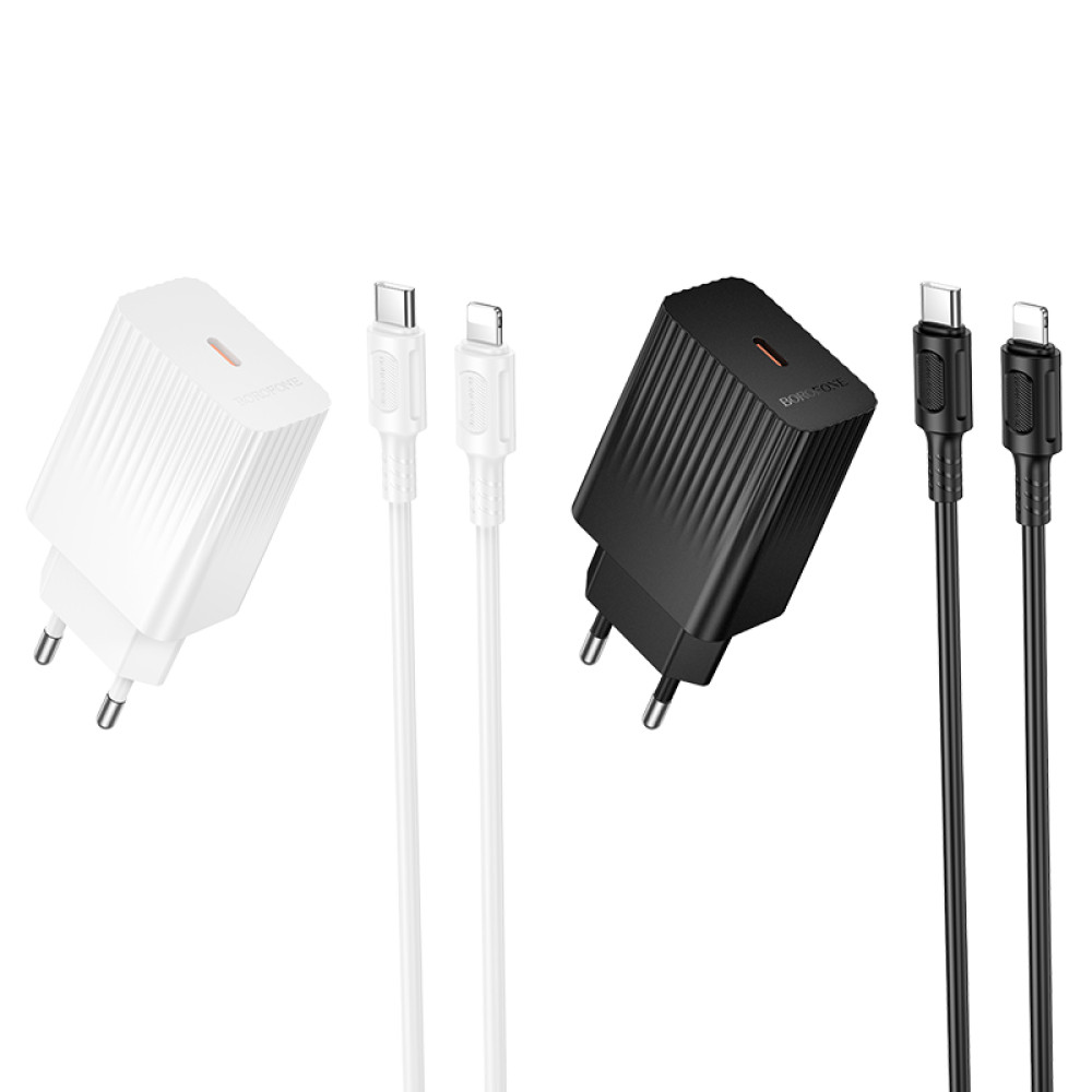 Мережевий зарядний пристрій Borofone BAS75A Source PD30W Type-C to Lightning