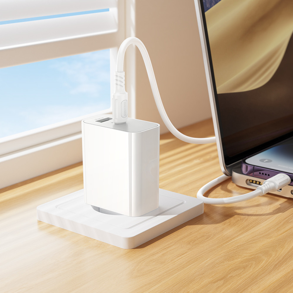 Мережевий зарядний пристрій Borofone BA106A Stellar PD20W+QC3.0 Type-C to Lightning