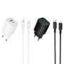 Мережевий зарядний пристрій Borofone BAS83A Star PD20W+QC3.0 Type-C to Lightning