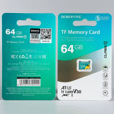 Карта пам'яті MicroSD Borofone 64GB 10 Class без адаптера