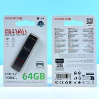 USB флеш Borofone BUD8 64GB Spirit USB3.2+Type-C