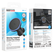Holder Borofone BH224 Flash magnetic з бездротовою зарядкою 15W