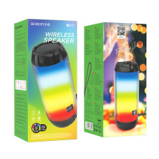 Портативна колонка Borofone BR25 Crazy sound colorful luminous BLACK (18,5*8,0*8,0 см)