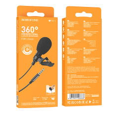 Мікрофон петличний Borofone BFK11 Elegant lavalier 3.5mm з затискачем