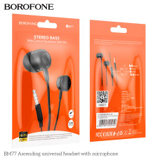 Навушники Borofone BM77 Ascending universal 3.5mm BLACK