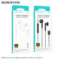 Навушники Borofone BM82 Art music digital earphones Type-C