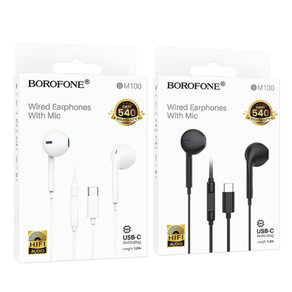 Навушники Borofone BM100 Fuente Type-C