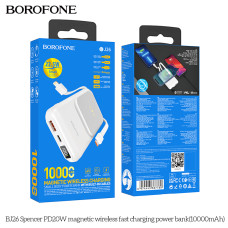 УМБ Power Bank Borofone BJ26 Spencer 10000mAh PD20W+22.5W з магнітною бездротовою зарядкою
