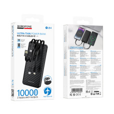 УМБ Power Bank Borofone BJ84 10000mAh Smooth (with cable Type-C+Lightning+USB+Micro)