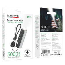 УМБ Power Bank Borofone BJ87 5000mAh Star (with cable Type-C to Type-C) з ліхтарем