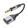 AUX Borofone BL19 Creator 2-in-1 3.5mm male to 3.5mm female 0.15m