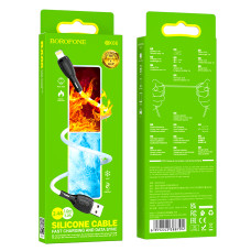 Data Cable Borofone BX86 Advantage silicone Lightning 1m