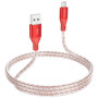 Data Cable Borofone BX96 Ice crystal silicone Micro 2.4A 1m