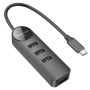 USB-С HUB Borofone DH5 Erudite 4-in-1 (Type-C to USB2.0*4) 0.2m