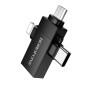 Перехідник Borofone BV26D 3in1 Lightning+Type-C+Micro male to USB female (USB2.0)