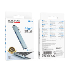USB HUB Borofone FH1A 4in1 (Type-C to USB2.0*3+USB3.0)
