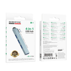 USB HUB Borofone FH1 4in1 (USB to USB2.0*3+USB3.0)