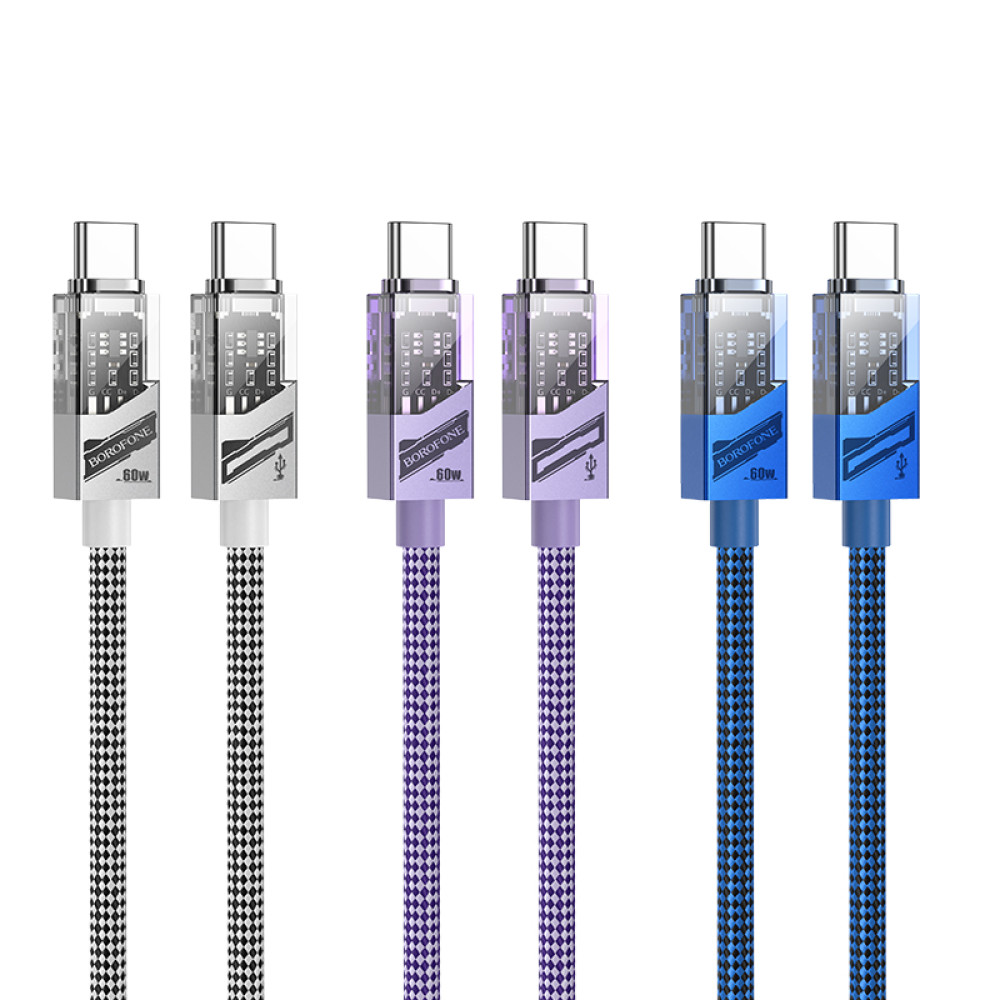 Data Cable Borofone BU42 Octavia Type-C to Type-C 60W 1.2m