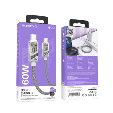 Data Cable Borofone BU42 Octavia Type-C to Type-C 60W 1.2m