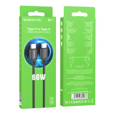 Data Cable Borofone BX87 Sharp Type-C to Type-C 60W 1m