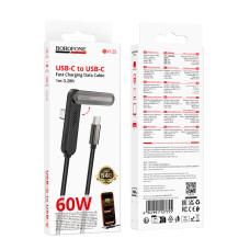 Data Cable Borofone BX125 Pacifico Type-C to Type-C 60W 1m (з підставкою)