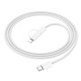 Data Cable Borofone BX104 Primo 60W 2-in-1 Type-C+Lightning to Type-C 1m