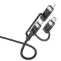 Data Cable Borofone BU51 Settler 6in1 USB+Type-C to Lightning+Micro+Type-C 1.2m
