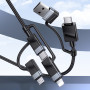 Data Cable Borofone BU51 Settler 6in1 USB+Type-C to Lightning+Micro+Type-C 1.2m