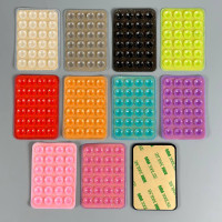 Силіконова тримач-присоска для телефону Sticker Side Silicone Glitter (3M килимок липучка) (75*50 мм)