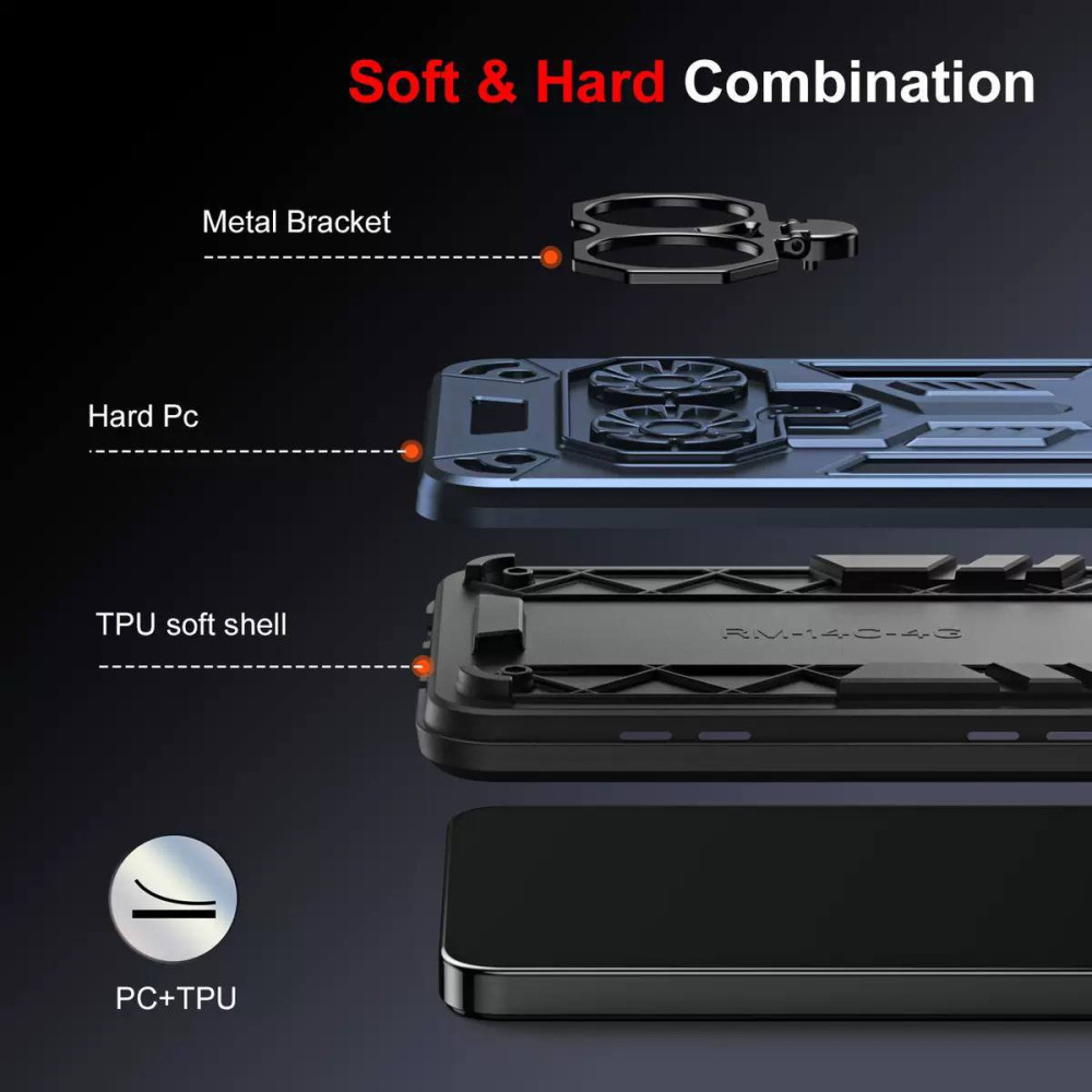 Накладка Armor Shield Case with Ring Holder Xiaomi Redmi Note 14 Pro 4G