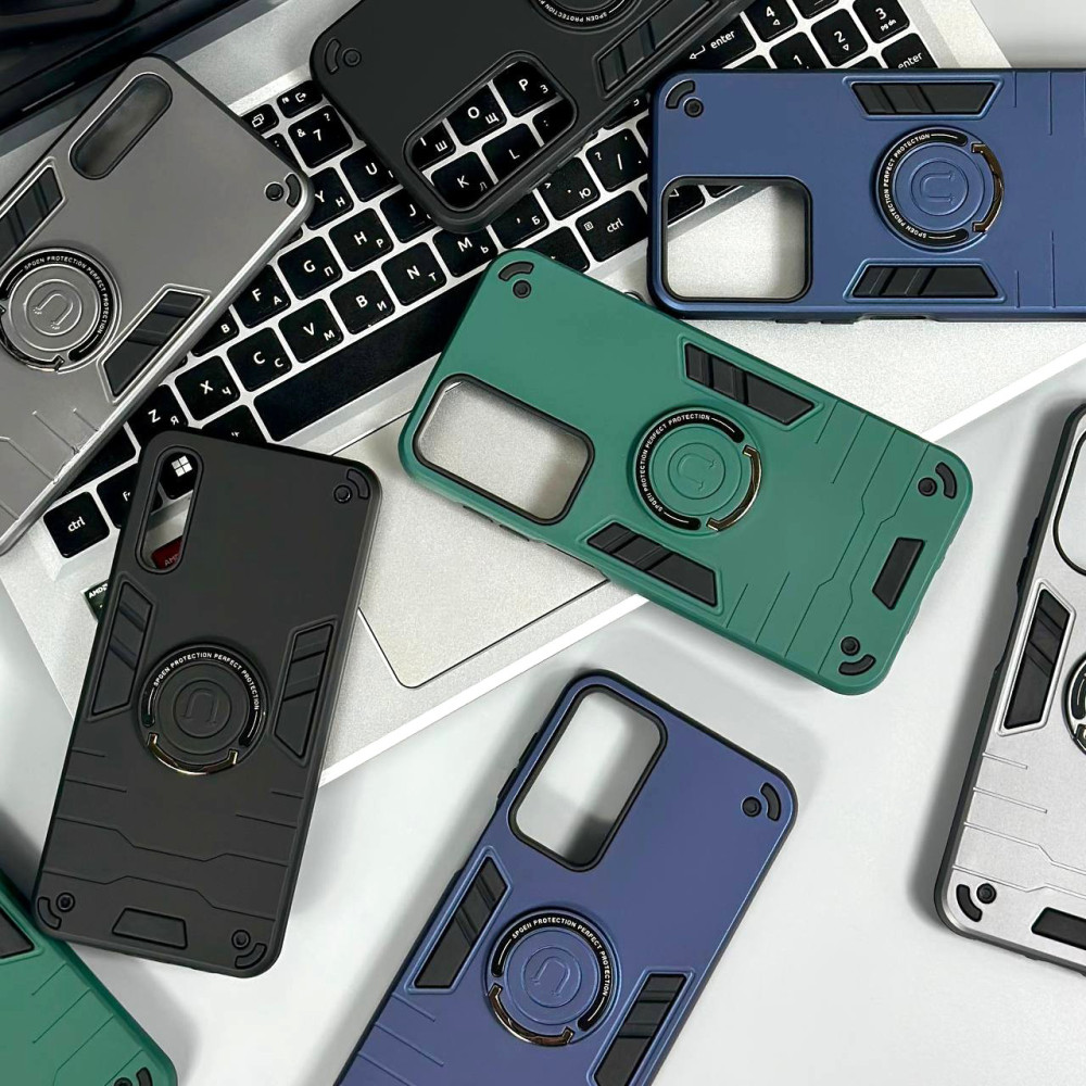 Накладка Armored Round Ring з магнітом Big Camera Xiaomi Redmi Note 14S 4G-Redmi Note 13 Pro 4G-Poco M6 Pro