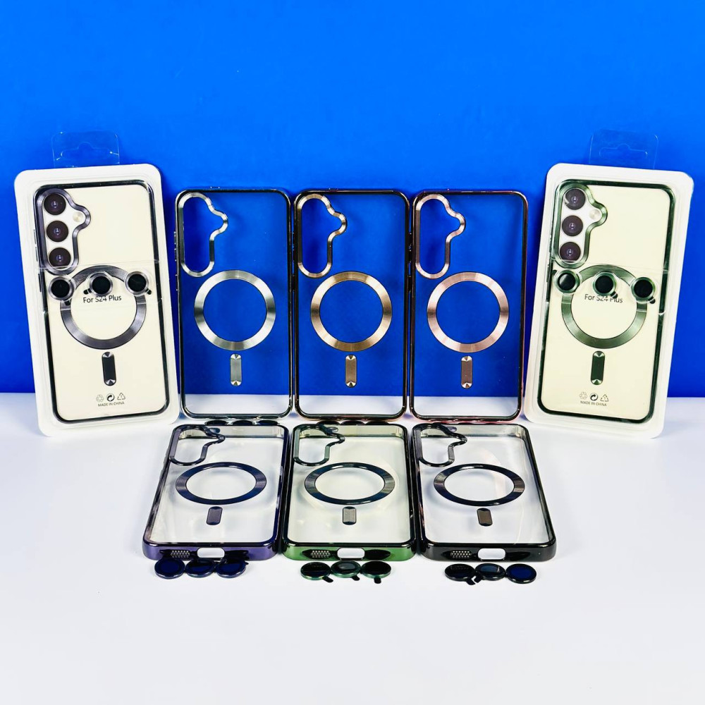 Накладка Chrome Crystal Camera Case Magnetic Box NEW Samsung S24 Plus-S25 Plus