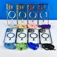 Накладка Crossbody Lanyard Clear MagSafe зі шнурком iPhone 15 Pro Max